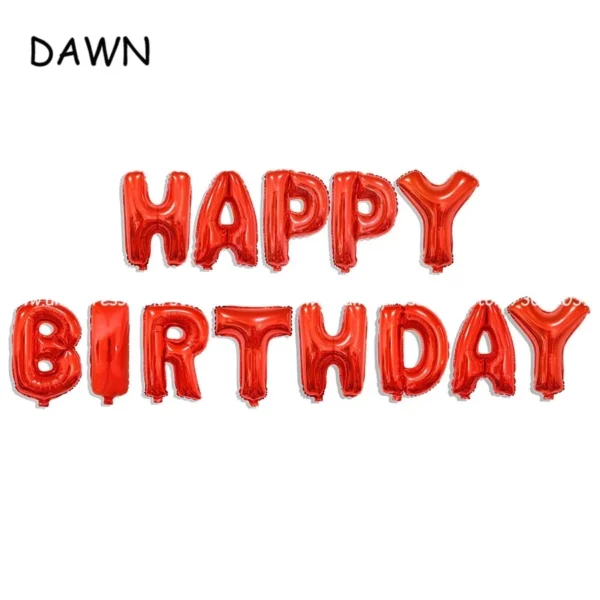 Bóng chữ Happy Birthday | Chất liệu nhôm kiếng | Nhiều màu sắc